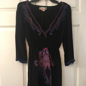 Women’s plunge floral kimono dress